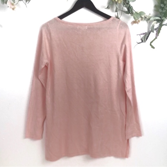 pink two pocket tunic sweater size small - Picture 3 of 4